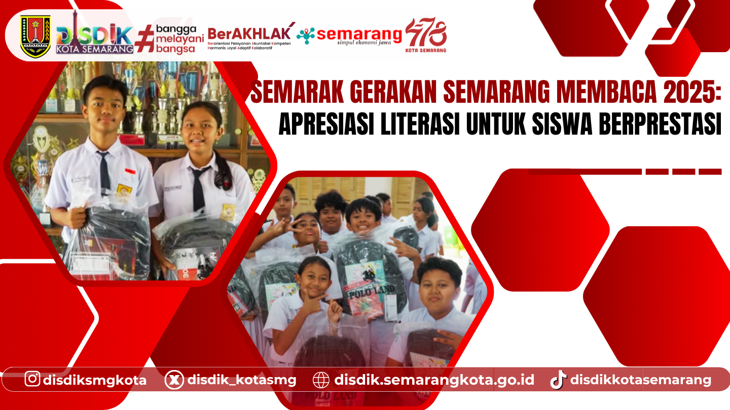 Semangat Literasi, Dinas Pendidikan Bagikan Alat Tulis di SMPN 15 dan SD Antonius 02 Semarang